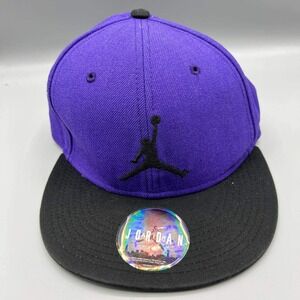Air‎ Jordan True Hat Men Purple Black Embroidered Jumpman Snap Back Cap